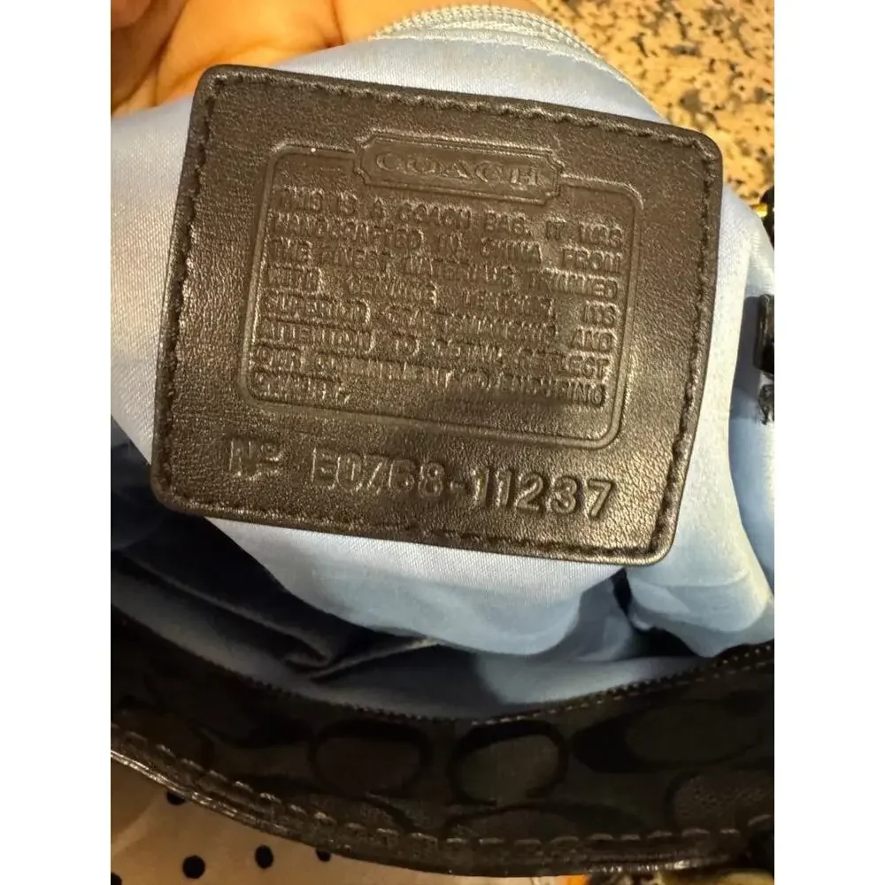 Coach #11237 Signature Black Gallery Tote Purse (PU150